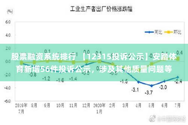 股票融资系统排行 【12315投诉公示】安踏体育新增56件投诉公示，涉及其他质量问题等